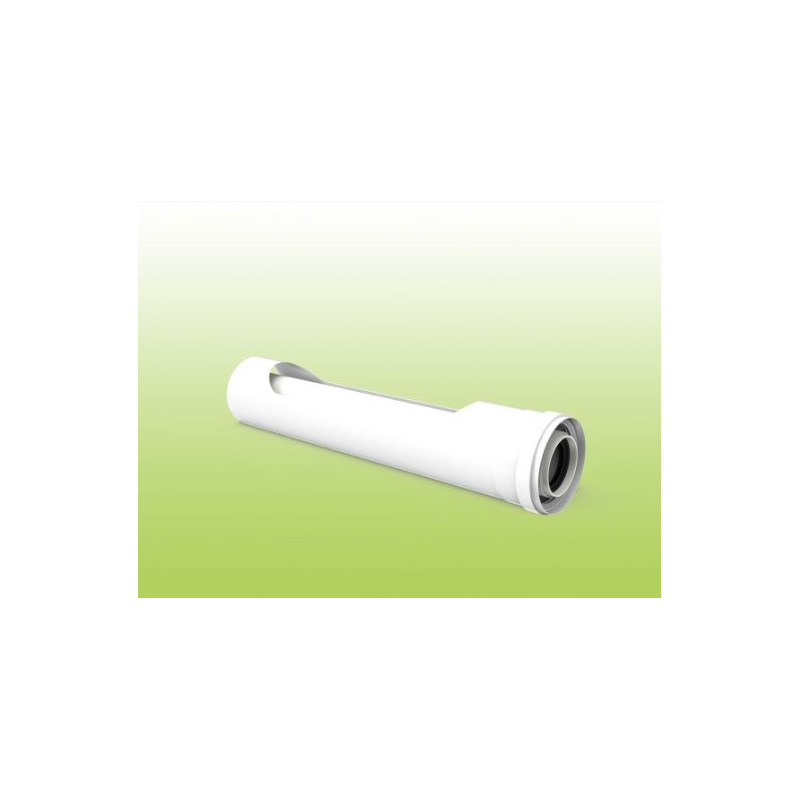 Salida humos 1000 mm. 60/100 Condens PPs/Aluminio Blanco FIG