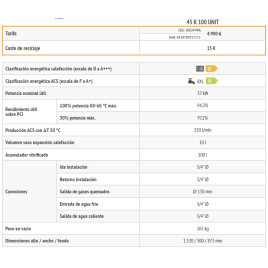 Caldera Ferroli Atlas Plus D Eco 45 K 100 Unit