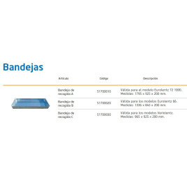 Bandeja de recogida B para Eurolentz 66 Rikutec