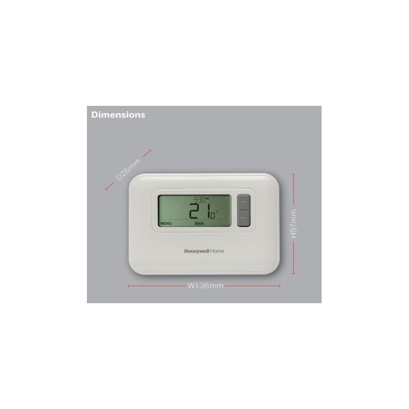 Termostato Honeywell Digital T3 Programación semanal Termostato Honeywell Digital T3 Programación semanal