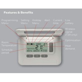 Termostato Honeywell Digital T3 Programación semanal