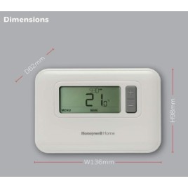 Termostato Honeywell Digital T3R Inalámbrico Programación semanal