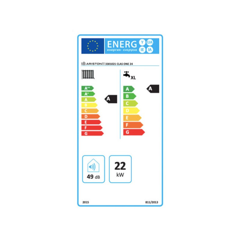 Etiqueta Energética Caldera Ariston Clas One 24