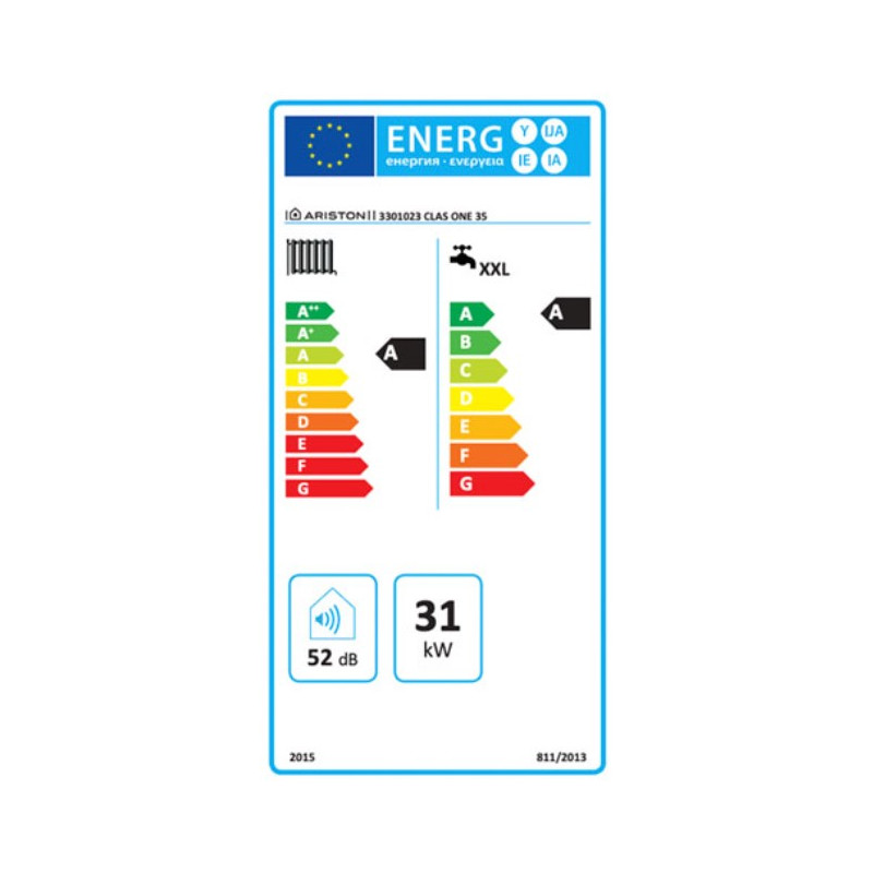 Etiqueta Energética Caldera Ariston Clas One 35