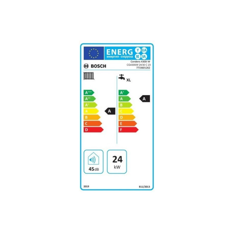 Etiqueta Energética Caldera Bosch C4300I W 24/30 C